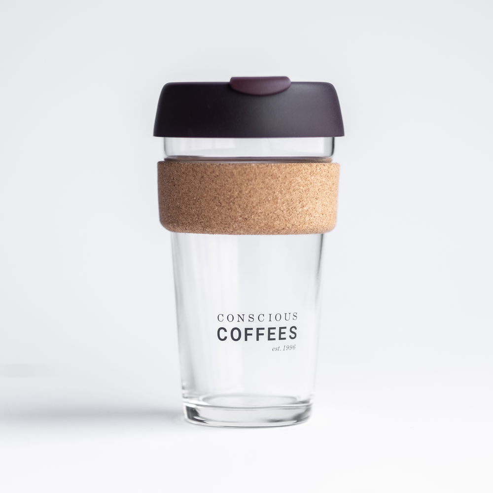 KeepCup 16oz Reusable Coffee Cup. Toughened Glass Cup